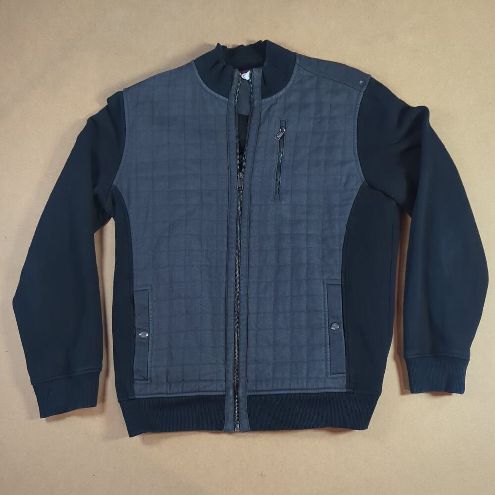 Calvin Klein Men's L Black Bomber Jacket Zip Utility Minimalist